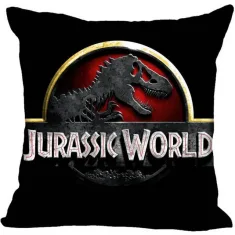 Leuk Decoratief Sierkussen Jurassic World Logo (Zwart/Rood) - 45 cm bij dedino.nl