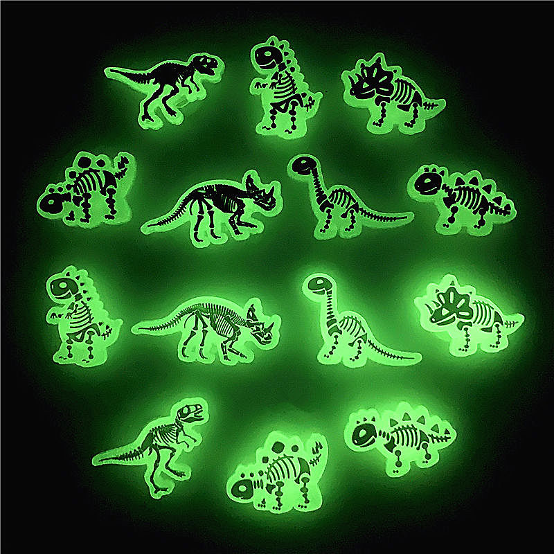 Mini Glow in the Dark Dinosaurus Pinnetjes - T-rex bij dedino.nl