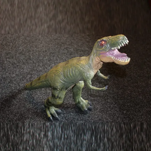 Rubberen Speelgoed Dinosaurus - Groene Tyrannosaurus Rex bij dedino.nl