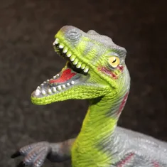 Rubberen Speelgoed Dinosaurus - Groene Velociraptor bij dedino.nl