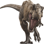 Dinosaurus Vinger Poppetje - 8 cm - T-rex - Bruin met Rode Ogen