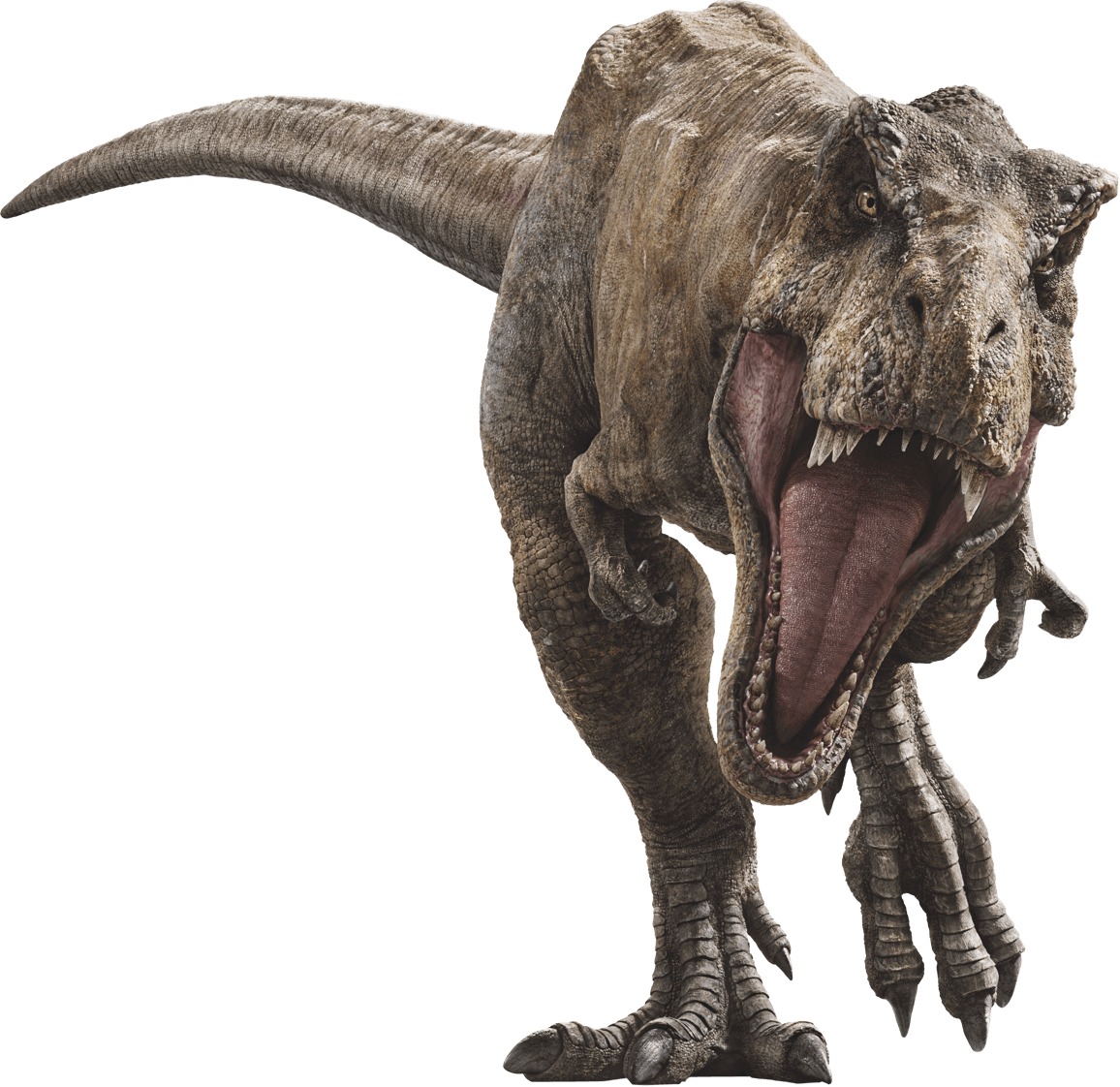Dinosaurus Vinger Poppetje - 8 cm - T-rex - Bruin met Rode Ogen