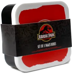 Set van Drie Snackboxen - Jurassic Park Logo bij dedino.nl