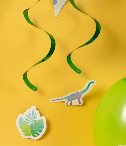 Dinosaurus Swirl Decorations - 12 stuks